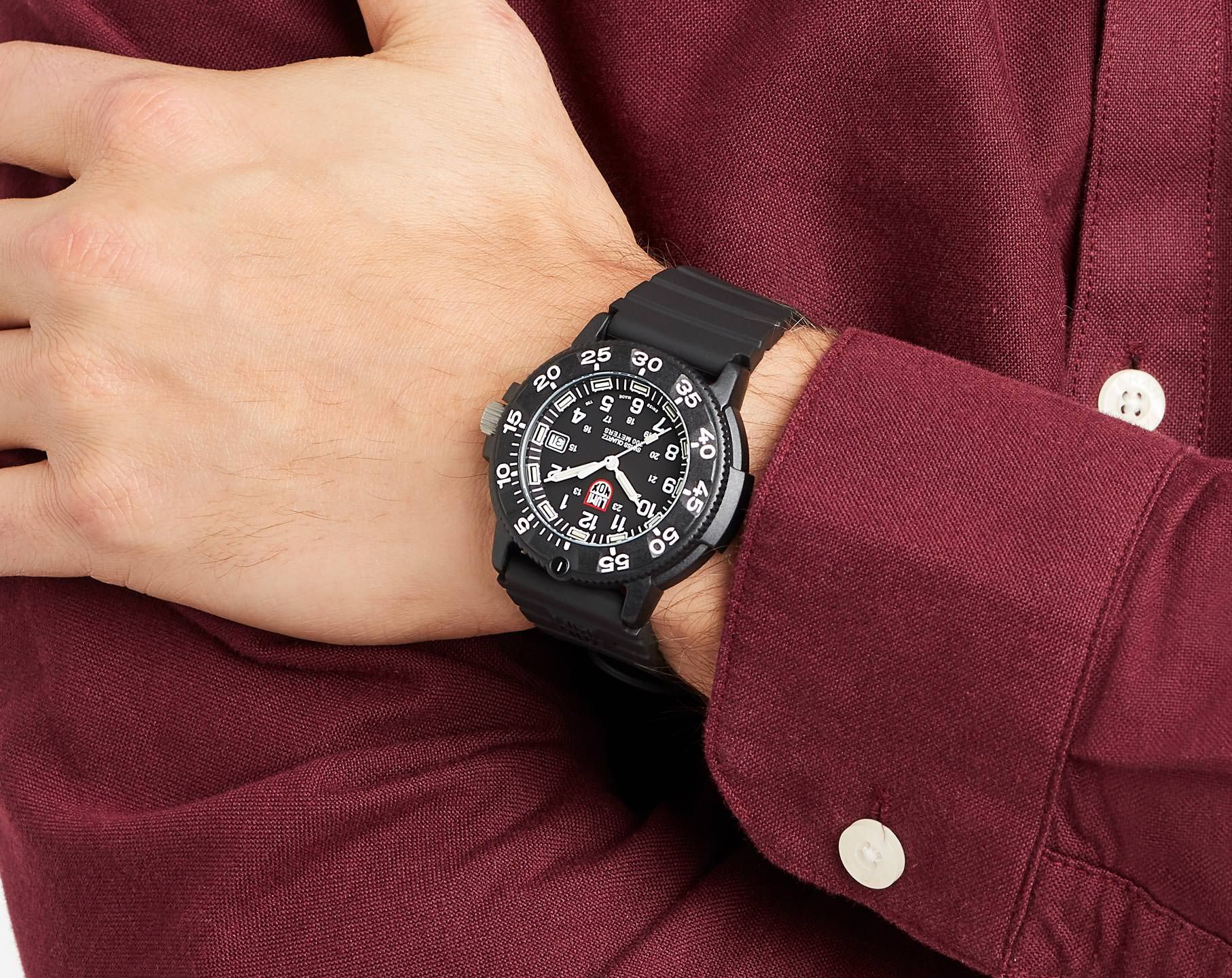 Luminox Navy Seal Mens Black Rubber Strap Watch-XS.3001.F
