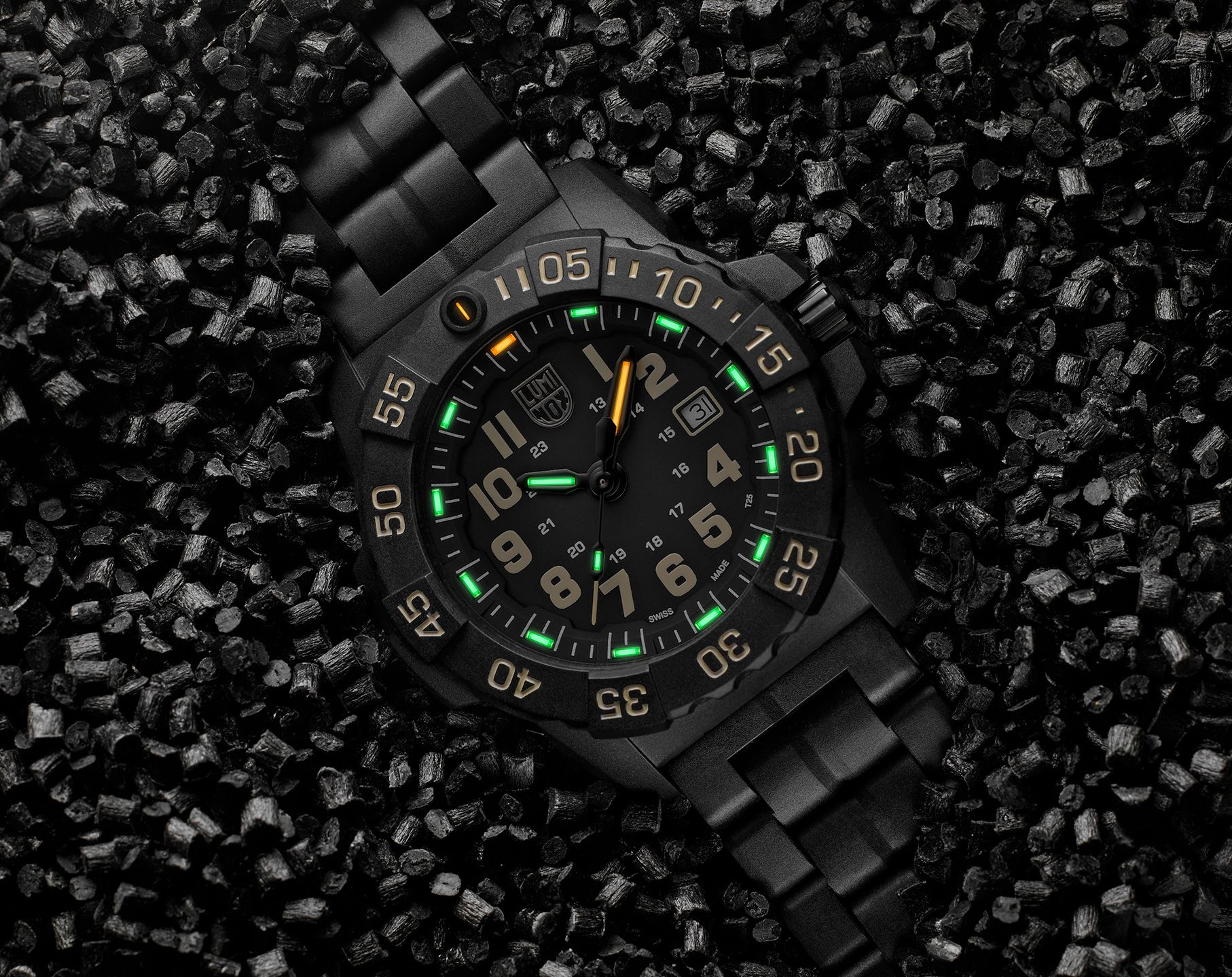 Luminox Navy Seal Mens Black Stainless steel Strap Watch-XS.3510