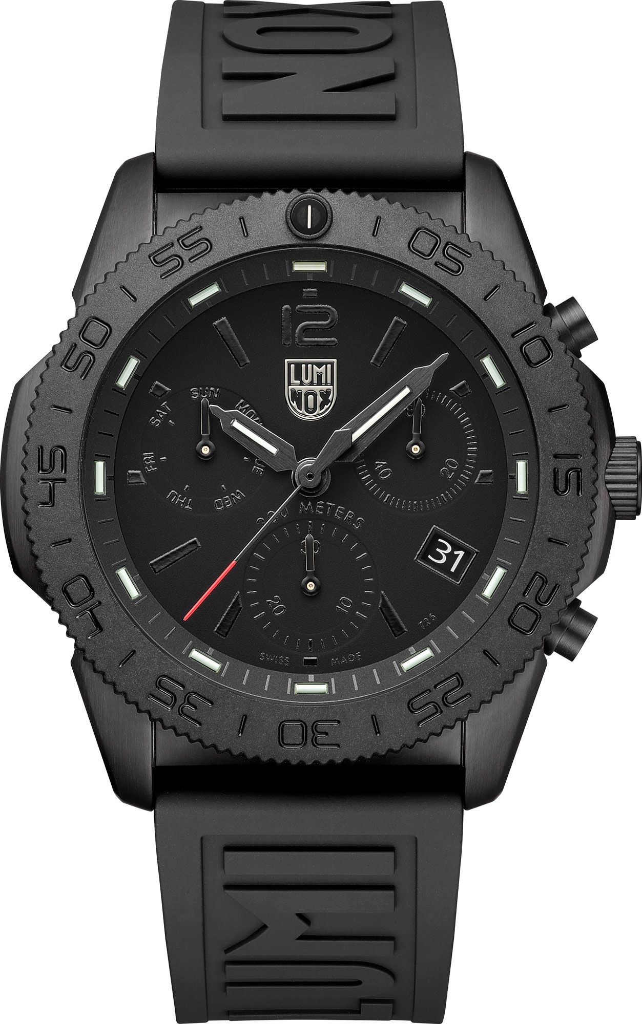 Luminox Pacific Diver Blackout Chronograph Men's Rubber Watch - XS.3141.BO.1