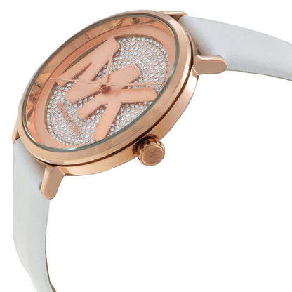 Michael Kors Addyson Womens White Leather Watch-MK2958