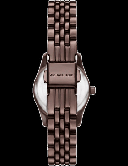 Michael Kors Lexington Womens Brown Stainless Steel Strap Watch-MK4844