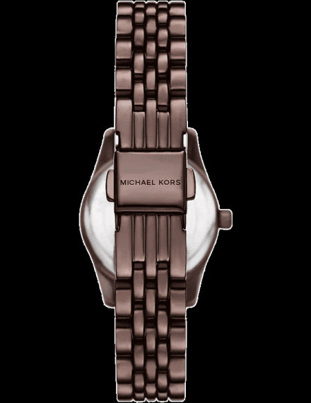 Michael Kors Lexington Womens Brown Stainless Steel Strap Watch-MK4844