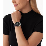 Michael Kors Runway Womens Black Stainless Steel Watch-MK7433