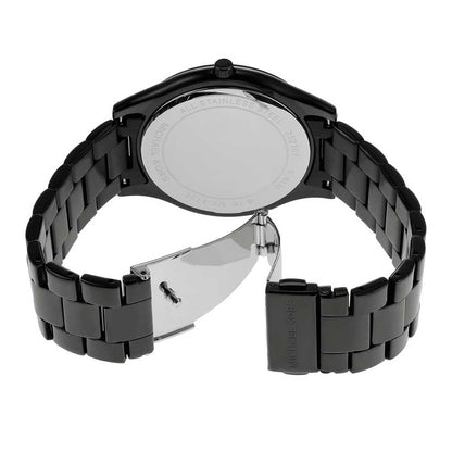 Michael Kors Slim Runway Black Stainless steel Womens Watch-MK4734