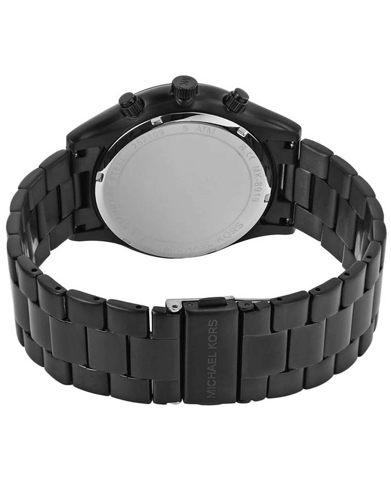 Michael Kors Slim Runway Black Stainless steel Mens Watch-MK8919