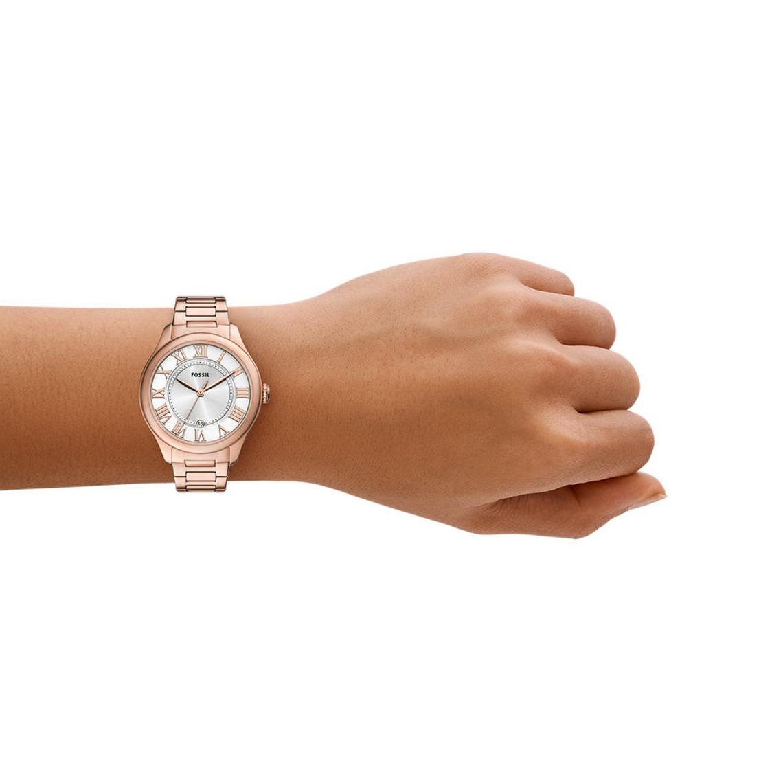 Fossil Gilmore Womens Rose Gold Stainless Steel Strap Watch-ES5394