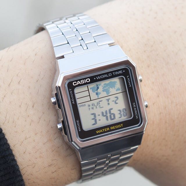 Casio Vintage A500WA-1D Silver Stainless Watch Unisex