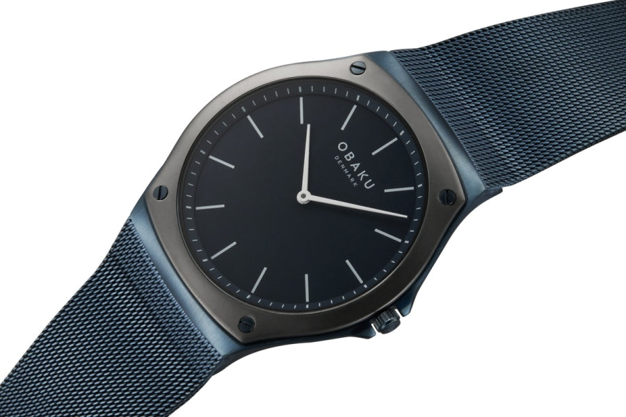 Obaku - Men Grey Stainless Steel Strap Watch - V316GXDJMJ