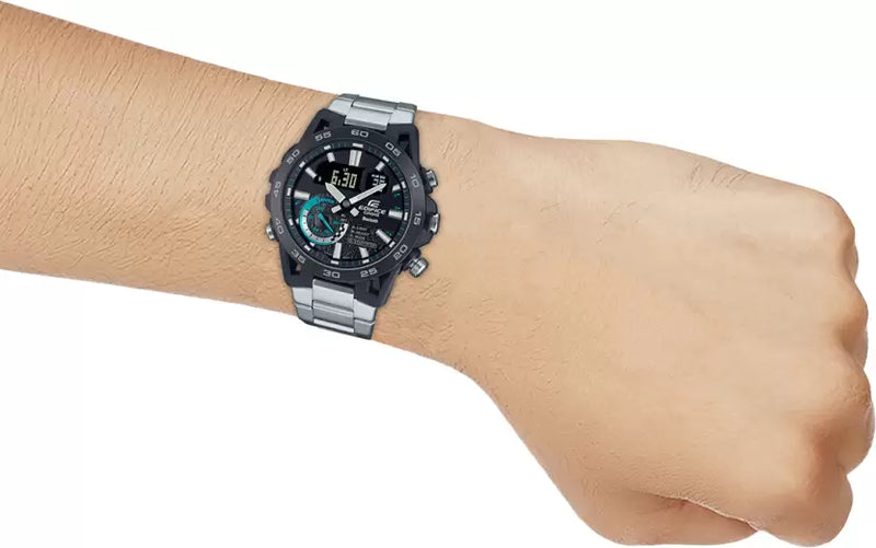 Casio Edifice Mens 100m Bluetooth Sospensione - ECB-40DC-1ADF