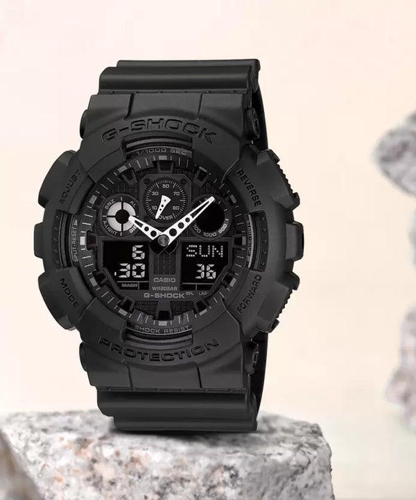 Casio Mens GA 100 1A1DR G Shock Anadigital Watch
