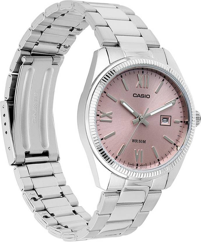 Casio Womens Silver Analogue Metal Strap Watch