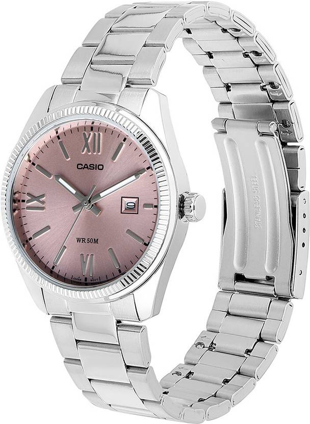 Casio Womens Silver Analogue Metal Strap Watch