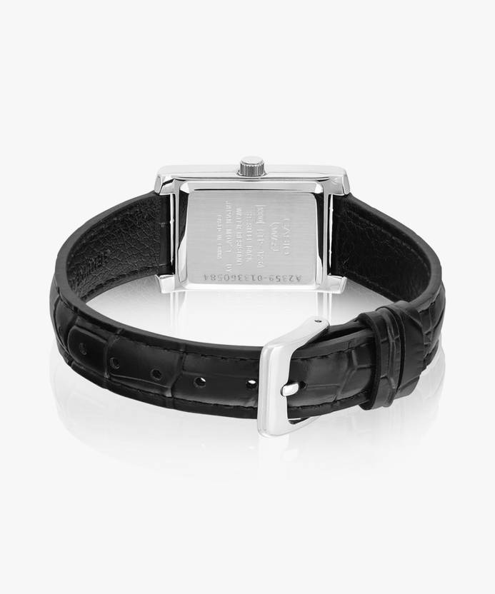 Casio Womens Black Analogue Leather Strap Watch