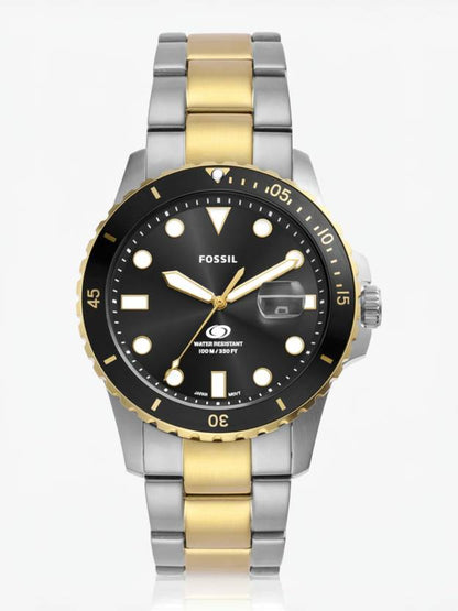 Fossil Men's Blue Dive Silver Stainless Steel Watch - FS6031