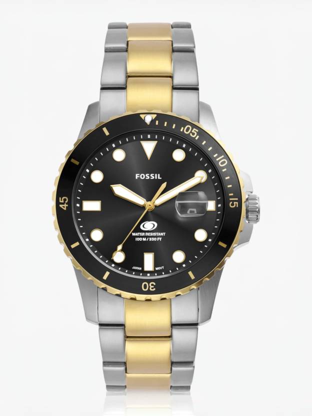 Fossil Men's Blue Dive Silver Stainless Steel Watch - FS6031