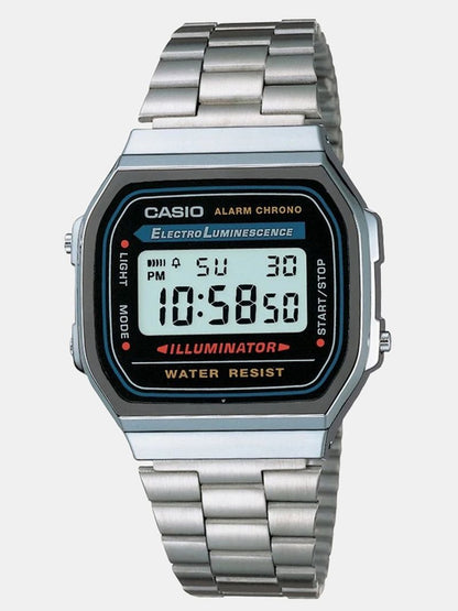 Casio Mens A168WA-1UWD Illuminator Retro Digital Watch