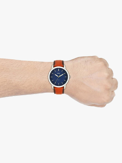 Fossil The Minimalist 3H Brown Leather Men Watch-FS5304