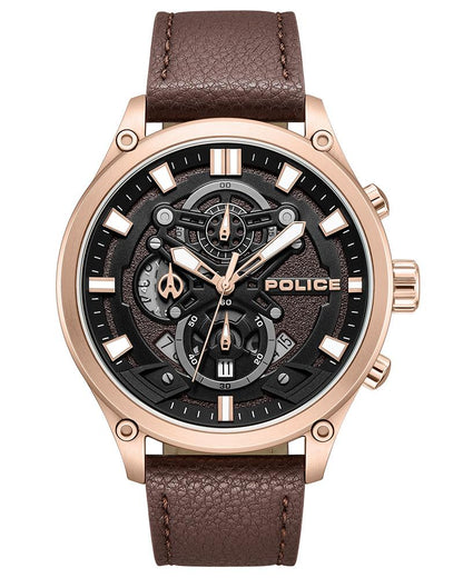 Police Wadden Mens Leather Watch