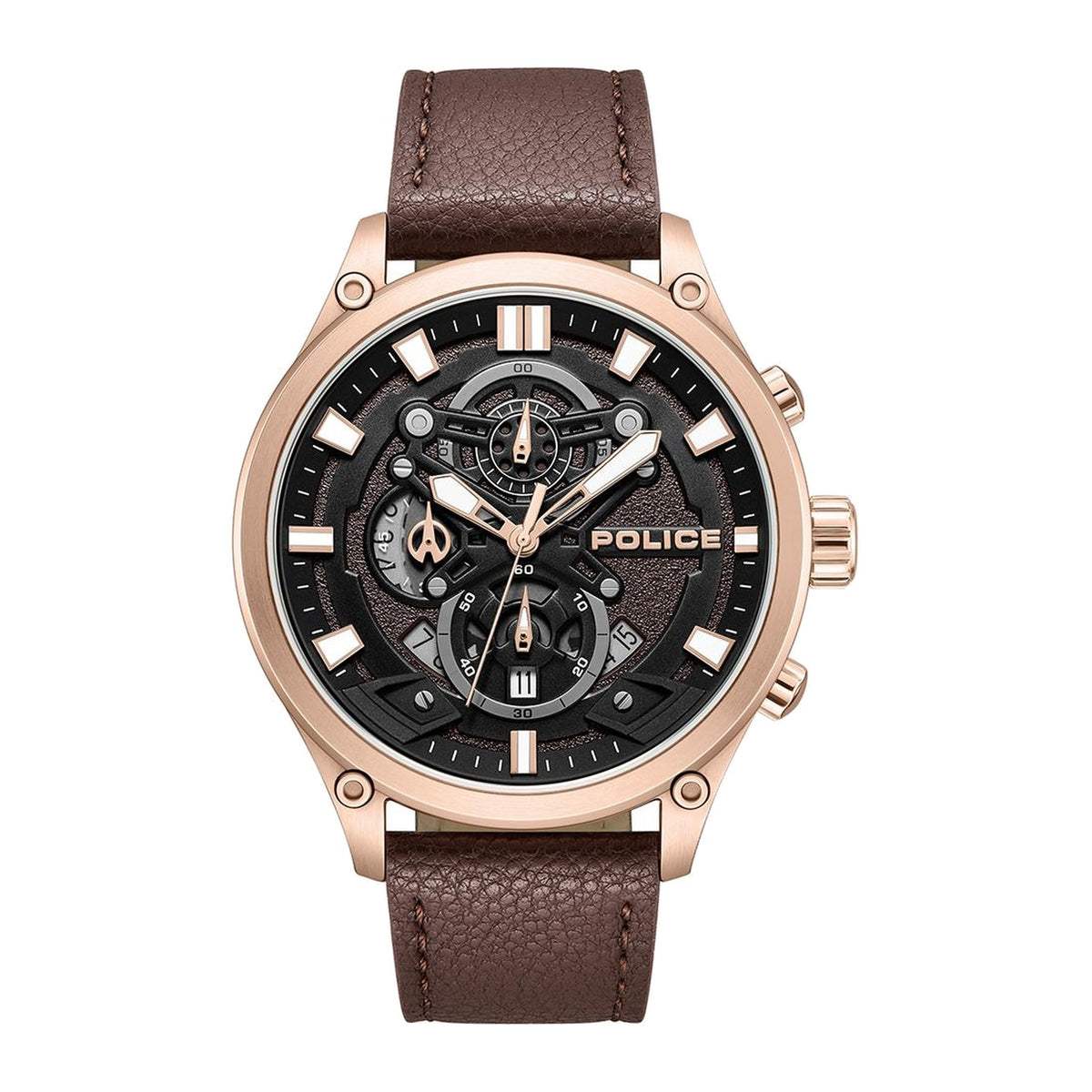 Police Wadden Mens Leather Watch