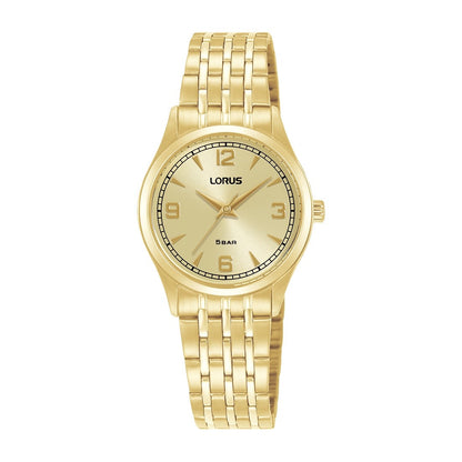 Lorus Womens Gold Stainless Steel Watch-RG208ZX9
