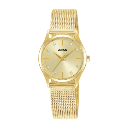 Lorus - Women Gold Stainless Steel Strap Watch - RG212ZX9