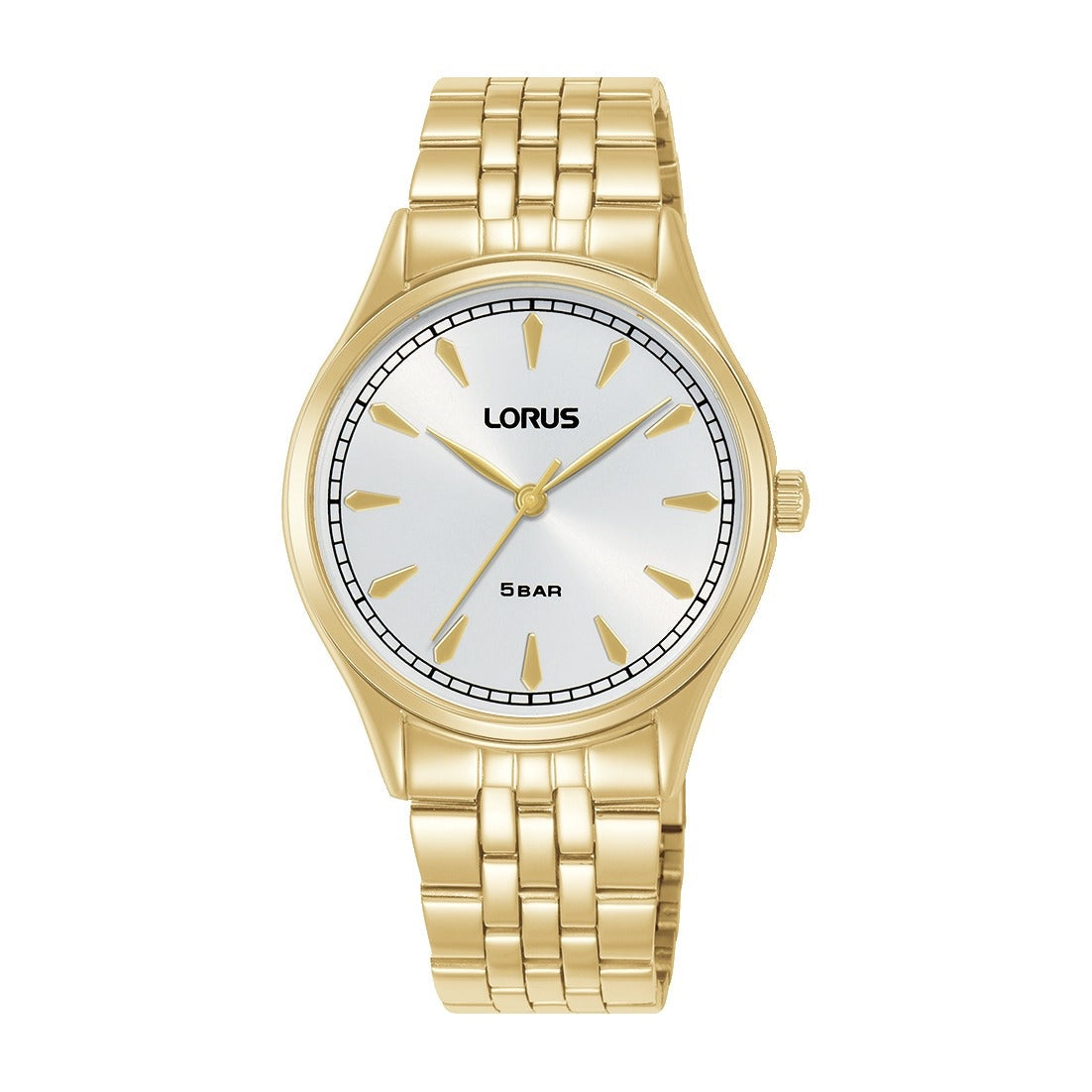 Lorus Womens Gold Stainless Steel Watch-RG296YX9