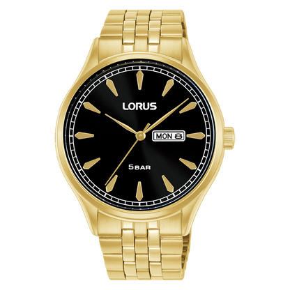 Lorus - Men Gold Stainless Steel Strap Watch - RH326BX9G