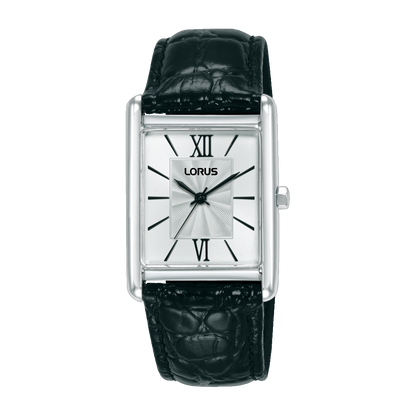 Lorus - Women Black Leather Strap Watch - RH837CX9