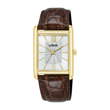 Lorus - Men Brown Leather Strap Watch - RH838CX9