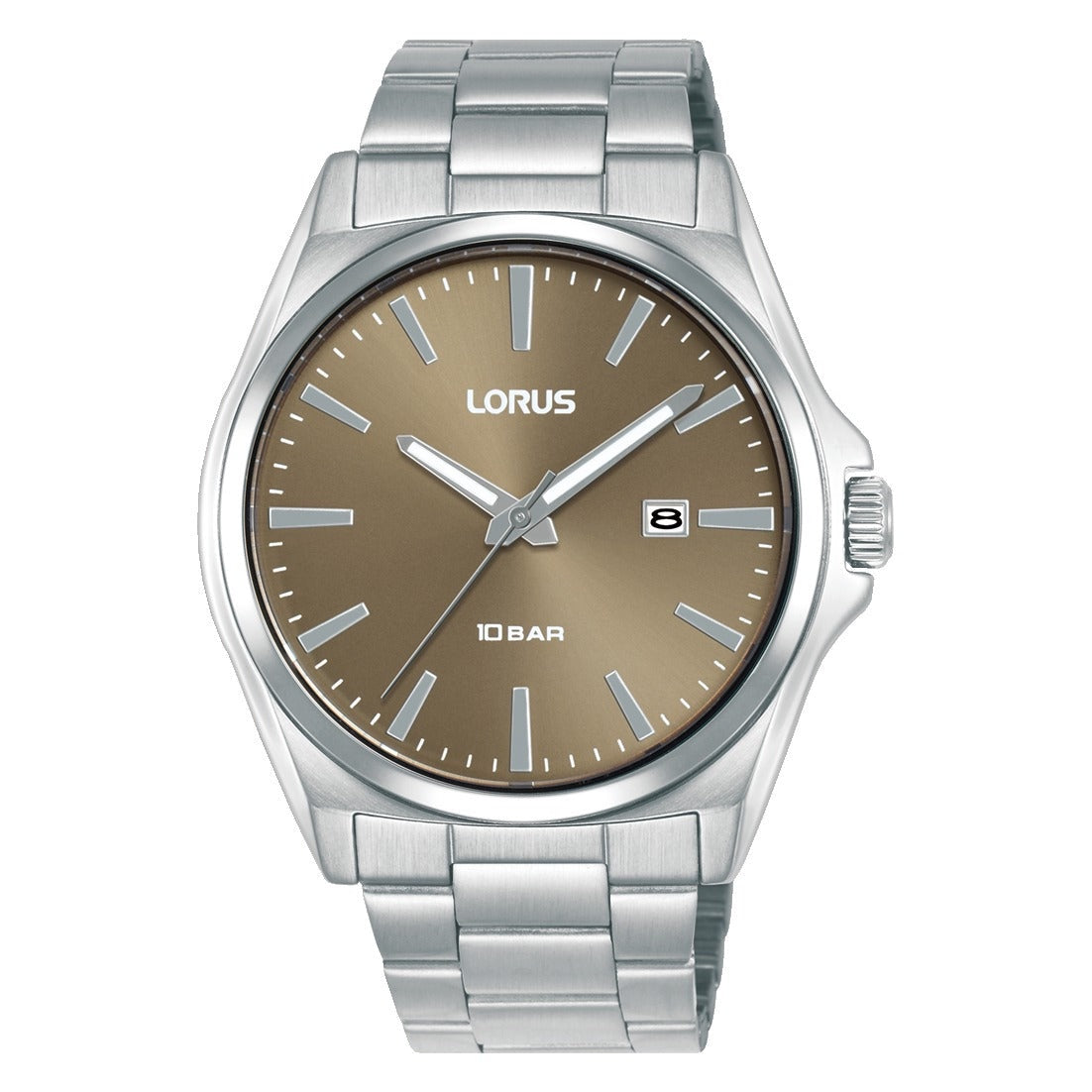 Lorus Mens Silver Stainless Steel Watch-RH951SX9