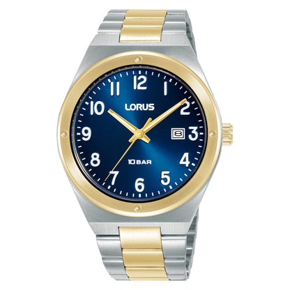 Lorus Mens Silver Stainless Steel Watch-RH968SX9