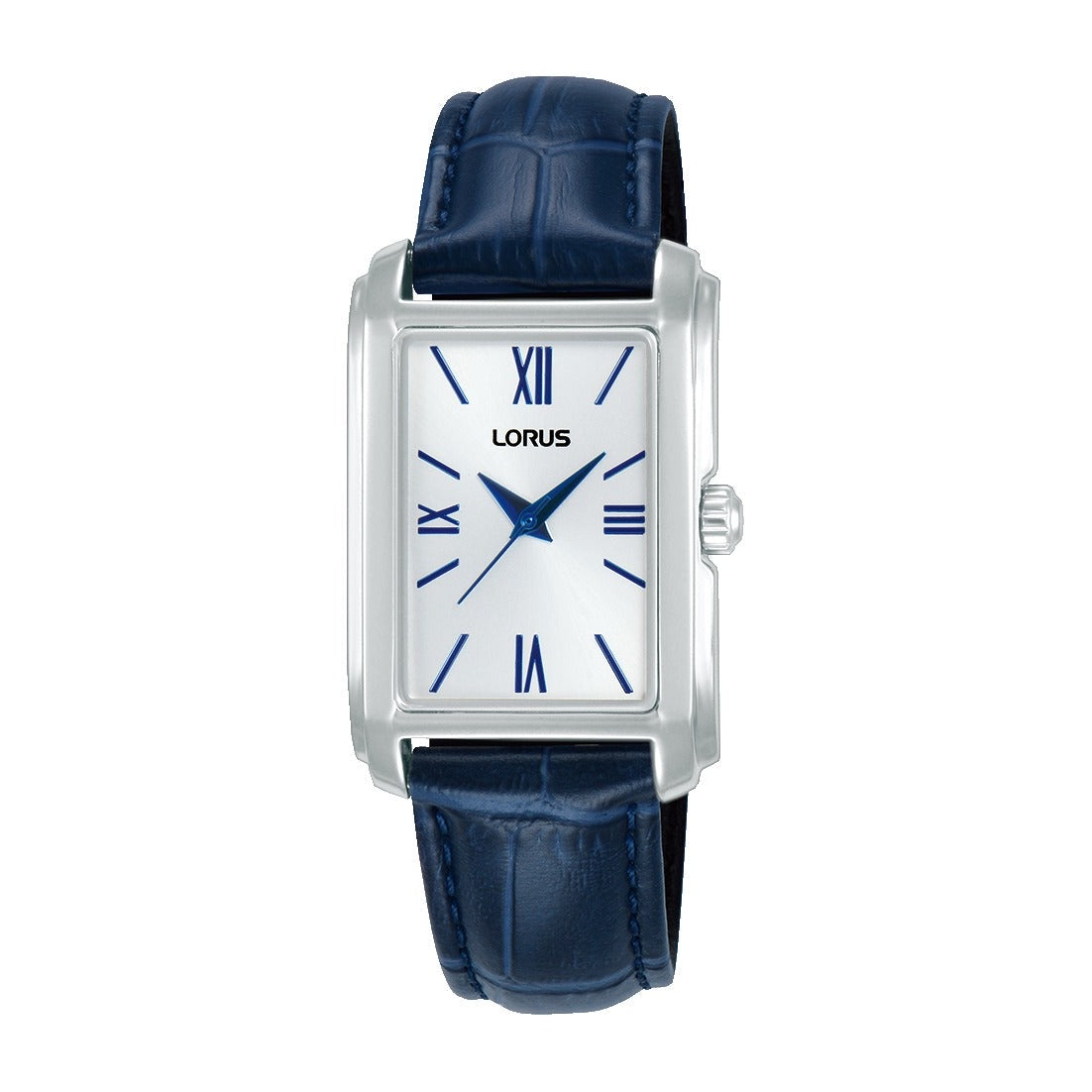 Lorus Womens Blue Leather Watch-RRX75JX9
