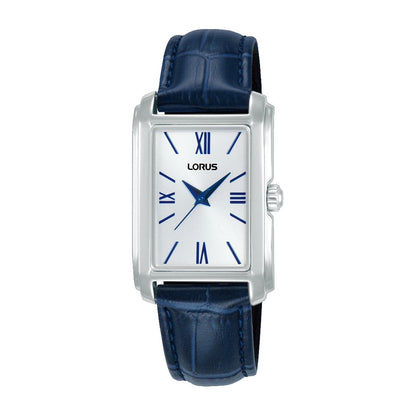 Lorus Womens Blue Leather Watch-RRX75JX9