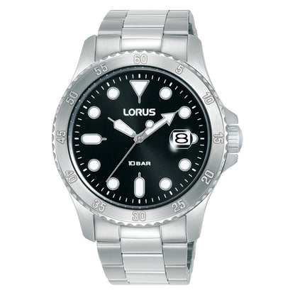 Lorus Mens Sport Silver Stainless Steel Watch-RS965DX9
