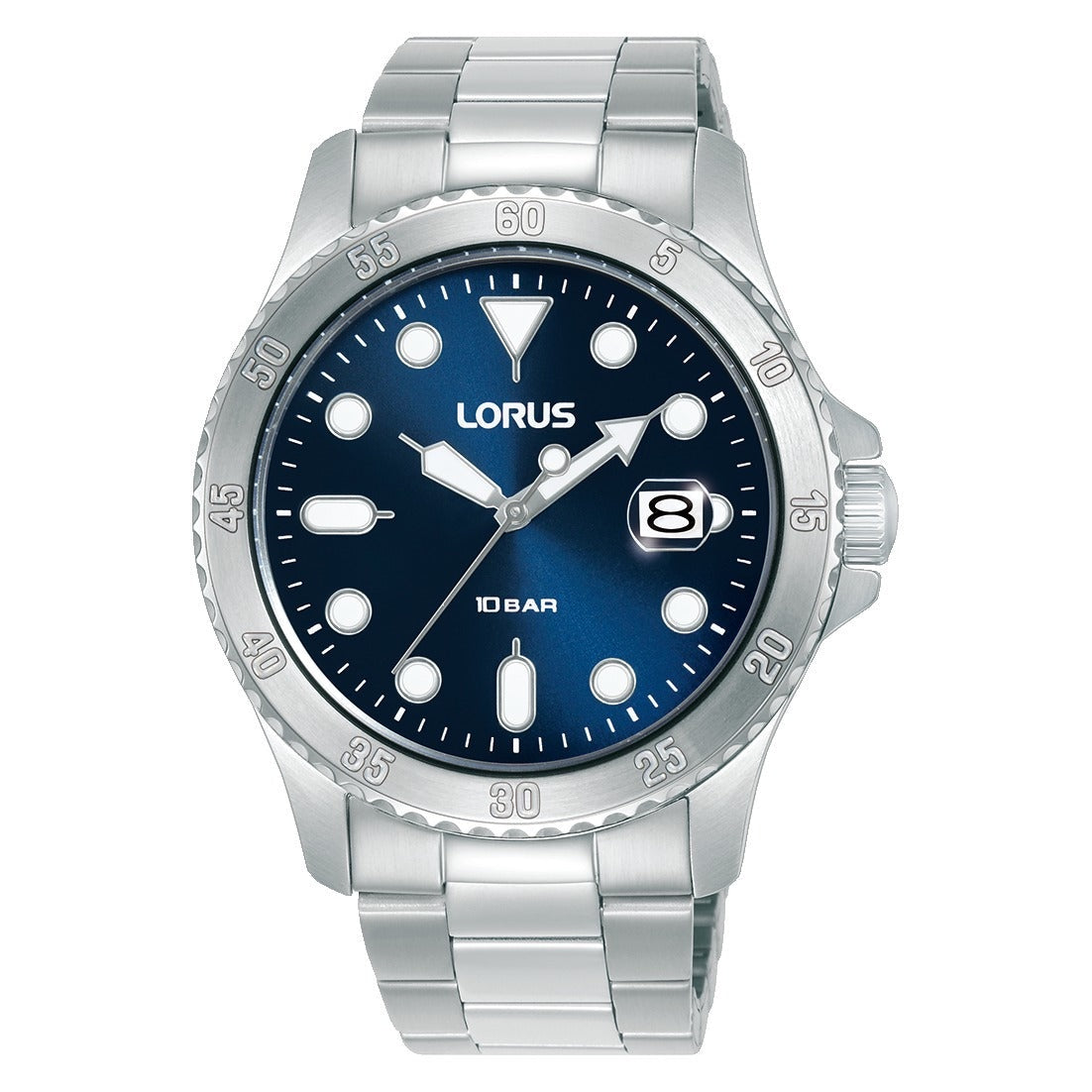 Lorus Mens Sport Silver Stainless Steel Watch-RS967DX9