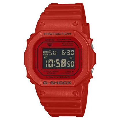 Casio G-Shock - Mens Rubber Strap Red Digital Watch - DW-5600RRB-4DR