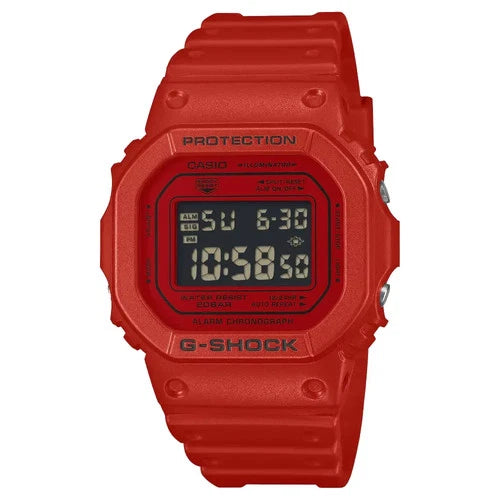 Casio G-Shock - Mens Rubber Strap Red Digital Watch - DW-5600RRB-4DR