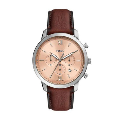 Fossil Men's Neutra Chronograph Medium Brown Eco Leather Watch - FS5982