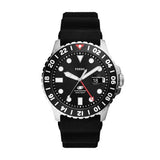 Fossil Blue GMT  Mens Black Silicone Watch - FS6036