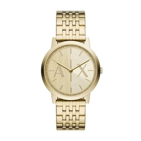 Armani Exchange Men's Two-Hand, Gold-Tone Stainless Steel Watch - AX2871
