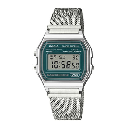 Casio Retro-Unisex-A158WEM-7DF-SIlver