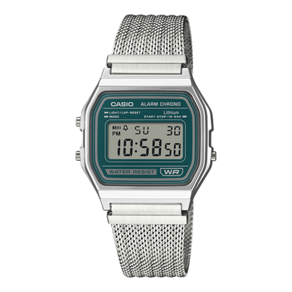 Casio Retro-Unisex-A158WEM-7DF-SIlver