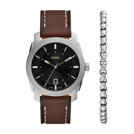 Fossil Men's Machine , Stainless Steel Watch and Bracelet Set - FS6081SET