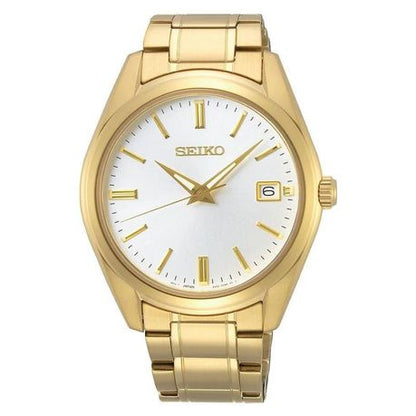 Seiko Men Gold-White Metal Analogue SUR314P1