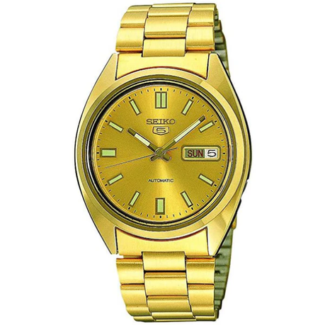 Seiko 5 Automatic Gold Dial Men's Watch SNXS80K1