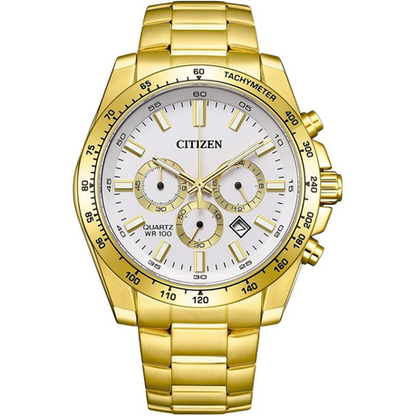 Citizen AN8232-53A Quartz Chronograph Men's Watch-Gold-Tone Stainless Steel