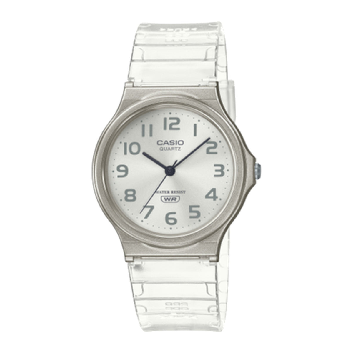 Casio MQ-24S-7BDF Minimalist Translucent Analog Watch - White