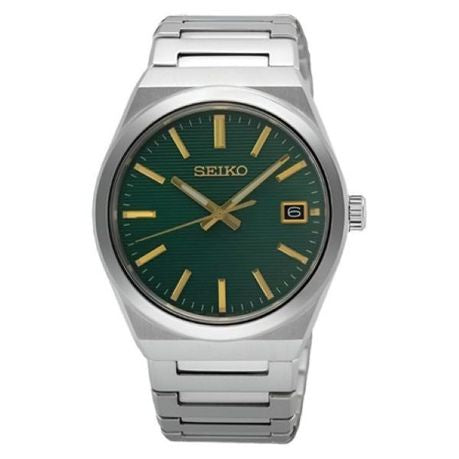 Seiko Ladies' Essentials -SUR601P1- Stainless Steel-Green & Gold