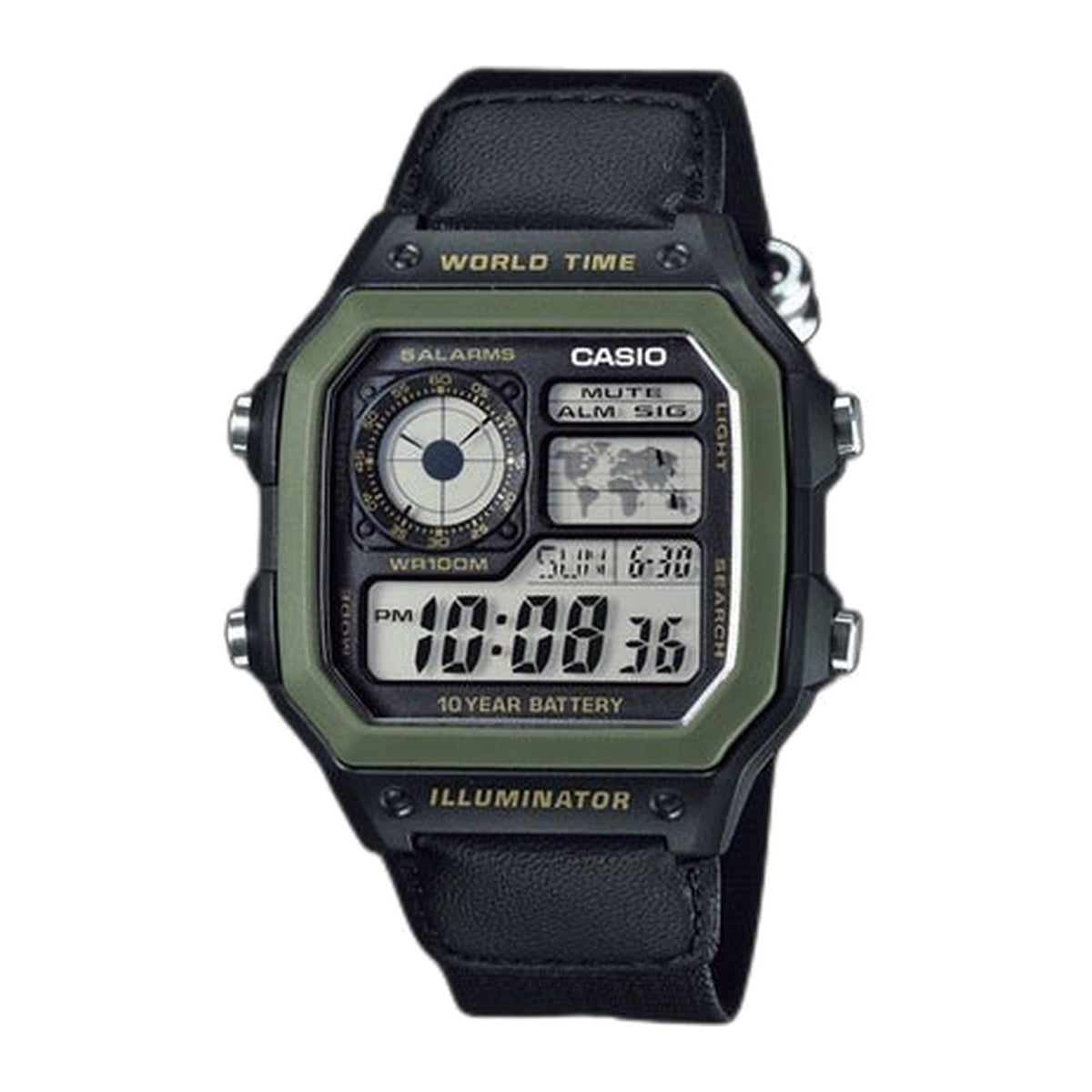 Casio AE-1200WHB-1BVDF "Casio Royale" Tactical Watch - 100m - Black Strap