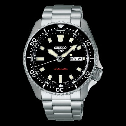 SEIKO 5 SPORTS SRPL85K1-The Iconic SKX Legacy refined-SSteel Silver& Black